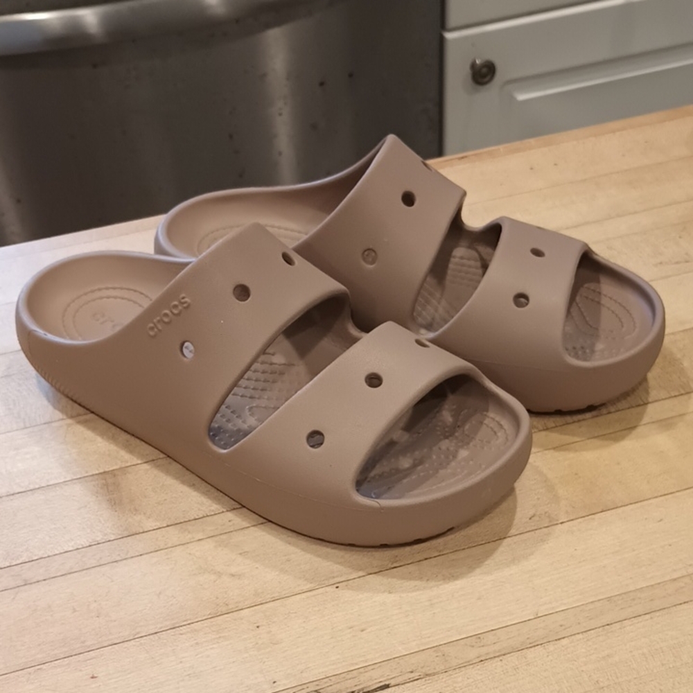 Crocs Women's Or Men's Tan Slide Sandals